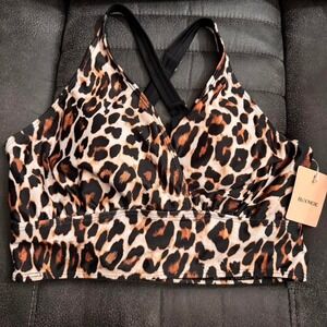 NWT Leopard Print Bikini Top